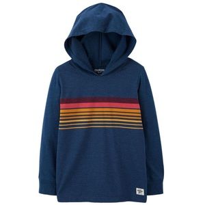 OshKosh Boys Striped Jersey Hooded Tee Shirt